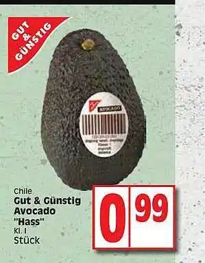 Edeka Gut & Günstig Avocado „hass” Angebot