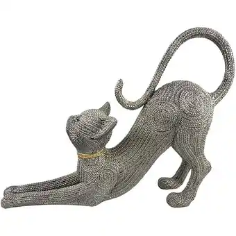 ManoMano Signes Grimalt - Figure Cat Animals Silberkatze Figur - 24x30x7cm - Plateado Angebot