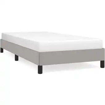 ManoMano Bonnevie - Metallbett,Bettrahmen,Bettgestell für Einzelbett Hellgrau 80x200 cm Stoff 93990 - Grau Angebot