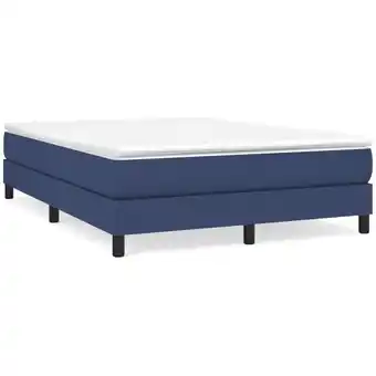 ManoMano Maisonchic - Bettgestell mit Matratze für Erwachsene,Komfortbett und Polsterbet,Boxspringbett Blau 160x200 cm Stoff -Maison 7 Angebot