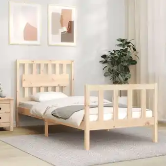 ManoMano Massivholzbett mit Kopfteil，Schlafzimmerbett，Einzelbette，Bett für Jugendliche，Erwachsene， ältere Menschen BZSTK232077 MaisonC Angebot