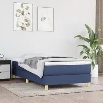 ManoMano Boxspringbett Bett für Erwachsene Schlafzimmerbett Blau 90x190 cm Stoff NGIVN5361259 Bonnevie Angebot