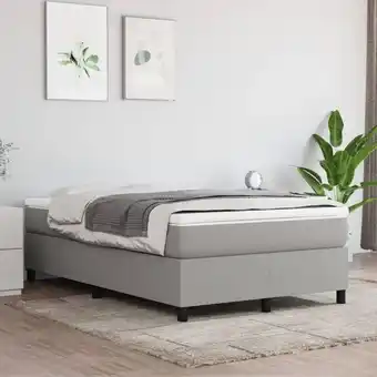 ManoMano Bonnevie - Boxspringbett Bett für Erwachsene Schlafzimmerbett Hellgrau 120x200 cm Stoff NGIVN5189540 Angebot