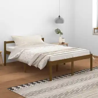 ManoMano Maisonchic - Massivholzbett Doppelbett Bett für Schlafzimmer Honigbraun Kiefer 140x200 cm DE44474 - Braun Angebot