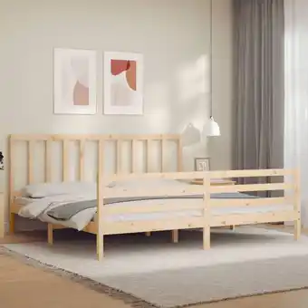 ManoMano Maisonchic - Massivholzbett mit Kopfteil,Schlafzimmerbett,Doppelbett,Bett für Jugendliche,Erwachsene, ältere Menschen BZSTK41 Angebot