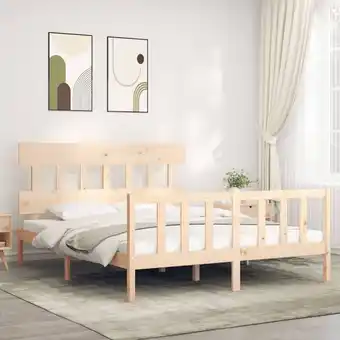 ManoMano Maisonchic - Massivholzbett mit Kopfteil,Schlafzimmerbett,Doppelbett,Bett für Jugendliche,Erwachsene, ältere Menschen BZSTK59 Angebot