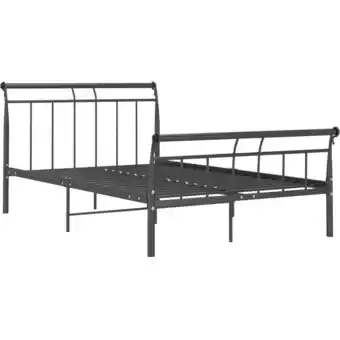 ManoMano Bonnevie - Bettrahmen für Einzelbett,Metallbett, Bettgestell Schwarz Metall 120x200 cm 94552 - Schwarz Angebot