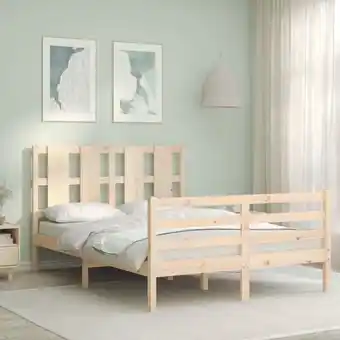 ManoMano Maisonchic - Massivholzbett mit Kopfteil,Schlafzimmerbett,Doppelbett,Bett für Jugendliche,Erwachsene, ältere Menschen BZSTK67 Angebot