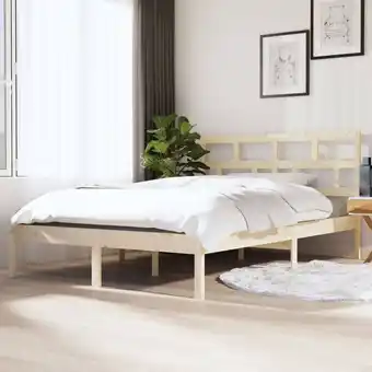 ManoMano Maisonchic - Massivholzbett Doppelbett Bett für Schlafzimmer 120x190 cm 4FT Small Double DE47165 - Braun Angebot