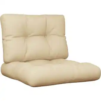 ManoMano Bonnevie - 2-tlg. Palettenkissen,Palettenauflage,Bankauflage/Rückenkissen Beige Stoff NVENC473888 Angebot