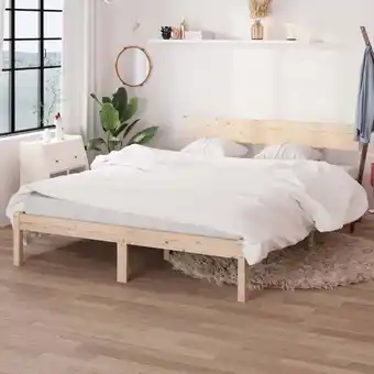 ManoMano Maisonchic - Massivholzbett Doppelbett Bett für Schlafzimmer Massivholz Kiefer 120x190 cm uk Small Double DE34324 - Braun Angebot