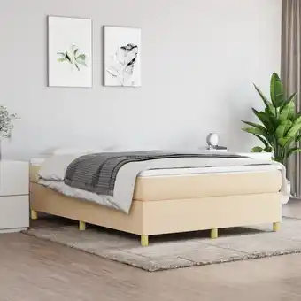 ManoMano Bonnevie - Boxspringbett Bett für Erwachsene Schlafzimmerbett Creme 140x200 cm Stoff NGIVN6893931 Angebot