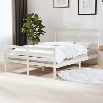 ManoMano Massivholzbett，Schlafzimmerbett，Doppelbett，Bett für Jugendliche，Erwachsene， ältere Menschen Weiß Kiefer 120x190 cm BZSTK13695 Angebot