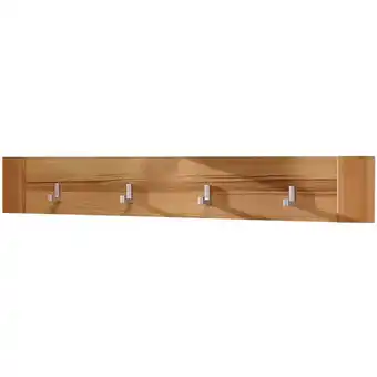 ManoMano Flurgarderobe Komplett Set Kernbuche DAWSON-36 Dielenschrank, Schuhschrank, Schuhbank, Spiegel und Paneele, B/H/T: ca. 278/20 Angebot