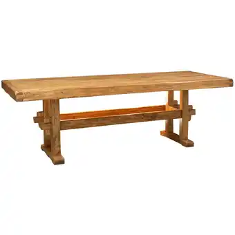 ManoMano Biscottini - Rustikaler Tisch aus massivem Lindenholz mit natürlichem Finish Angebot