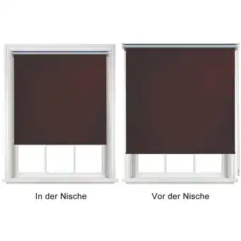 ManoMano Hengda - Verdunkelungsrollo Klemmfix ohne Bohren 100% Polyester 110cm x 160cm Braun Verdunklungsrollo Fensterrollo Rollo Seit Angebot