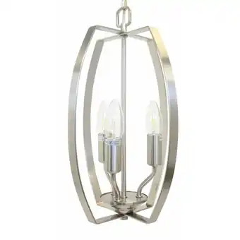 ManoMano Impex Lighting - Impex Alexis 3-Licht-Satin-Nickel-Drahtrahmen-hängende Deckenleuchte Angebot