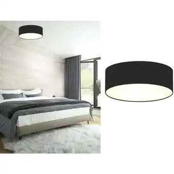 ManoMano Smartwares - Deckenlampe mit led, Stoff schwarz/Abdeckung satiniert, ø 30 cm, ceiling dream Angebot