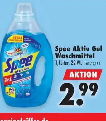 Pfennigpfeiffer Spee Aktiv Gel Waschmittel 1.1L Angebot