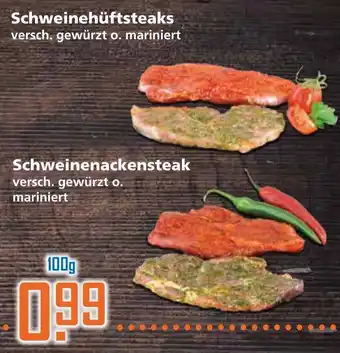 Klaas und Kock Schweinehüftsteaks 100g oder Schweinenackensteak Angebot