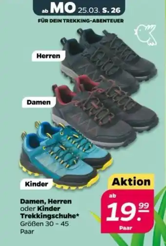 NETTO Damen, Herren oder Kinder Trekkingschuhe Größen 30 - 45 Paar Angebot