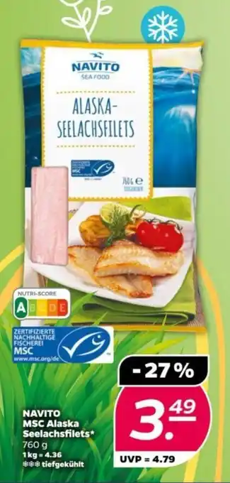 NETTO NAVITO MSC Alaska Seelachsfilets 760 g Angebot