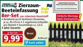 Norma Power Garden Zierzaun- Beeteinfassung 8er-Set Angebot