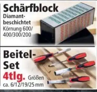 Norma Schärfblock Beitel- Set 4 tlg. Angebot