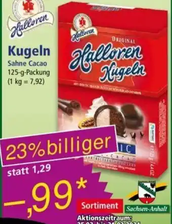 Norma Halloren Kugeln Sahne Cacao 125-g-Packung Angebot