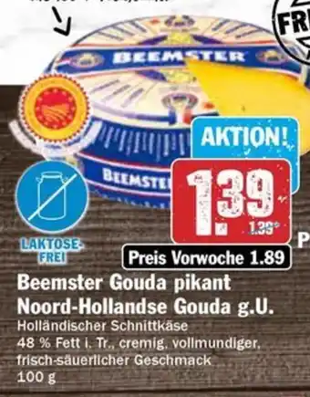 Hit Beemster Gouda pikant Noord-Hollandse Gouda g.U. 100 g Angebot