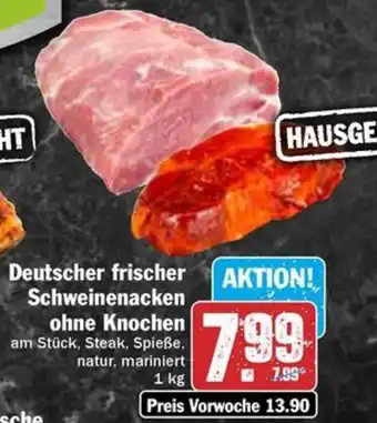 Hit Deutscher frischer Schweinenacken ohne Knochen 1 kg Angebot