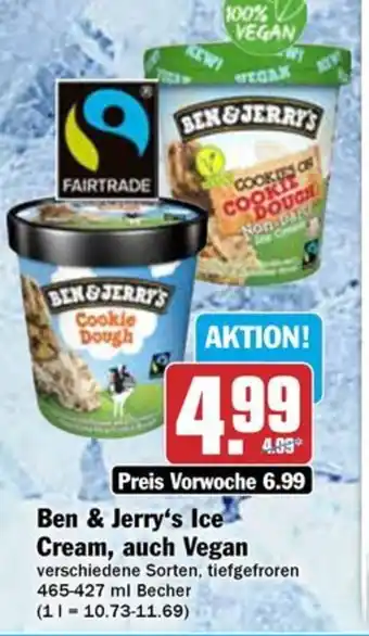 Hit Ben & Jerry's Ice Cream, auch Vegan 465-427 ml Becher Angebot