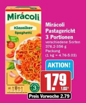 Hit Mirácoli Pastagericht 3 Portionen 376,2-356 g Packung Angebot