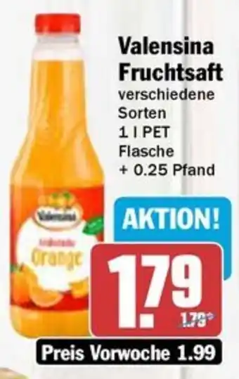 Hit Valensina Fruchtsaft 1 l PET Flasche Angebot