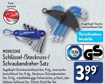 Aldi Nord WORKZONE Schlüssel/Stecknuss/Schraubendreher-Satz Angebot