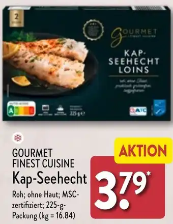 Aldi Nord GOURMET FINEST CUISINE Kap-Seehecht 225 g Packung Angebot