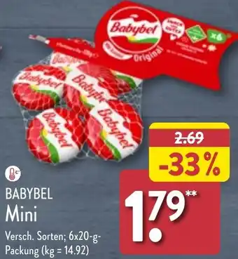 Aldi Nord BABYBEL Mini 6x20 g Packung Angebot