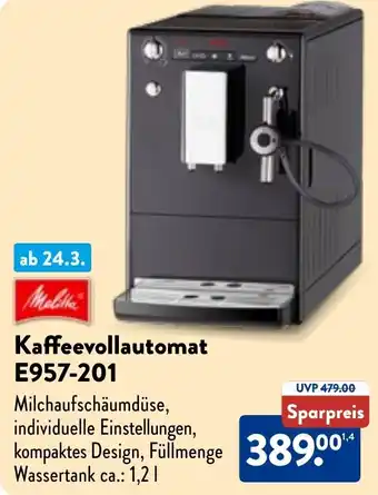 Aldi Nord Melitta Kaffeevollautomat E957-201 Angebot