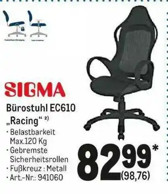 METRO Sigma Bürostuhl Ec610 „racing” Angebot