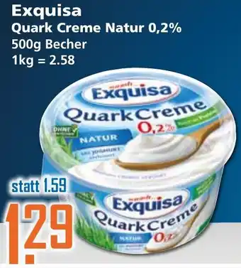 Klaas und Kock Exquisa Quark Creme Natur 0,2% 500g Becher Angebot