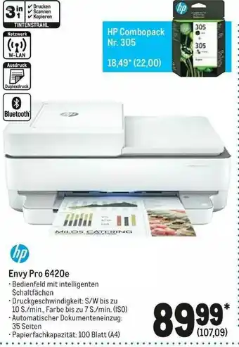 METRO Hp Envy Pro 6420e Angebot