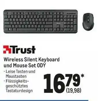 METRO Trust Wireless Silent Keyboard Und Mouse Set Ody Angebot