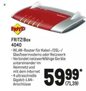 METRO Fritz!box 4040 Angebot