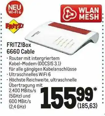 METRO Fritz!box 6660 Cable Angebot