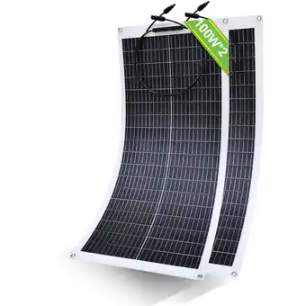 ManoMano Eco-worthy - 2x 100W 12V Solarpanel Flexibel Monokristallines Solarpanel, Solarmodul mit Ladekabel für Wohnmobil Auto Boot 12 Angebot