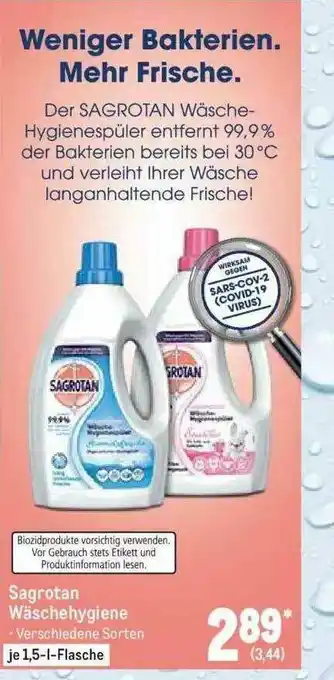 METRO Sagrotan Wäschehygiene Angebot