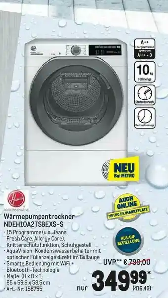 METRO Wärmepumpentrockner Angebot