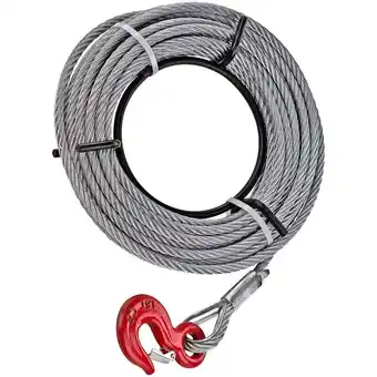 ManoMano Stahlseil Drahtseil Seil mit Haken 11 mm x 20 m u. a. für Handseilwinde 68017 Angebot