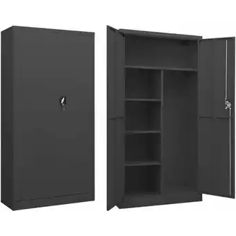 ManoMano Vidaxl - Schließfachschrank Anthrazit 90x40x180 cm Stahl Anthrazit Angebot