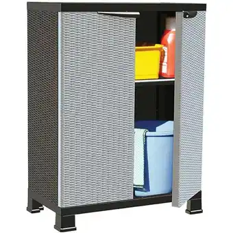 ManoMano Vidaxl - Kunststoffschrank 68x39x92 cm Rattan-Design Grau Angebot